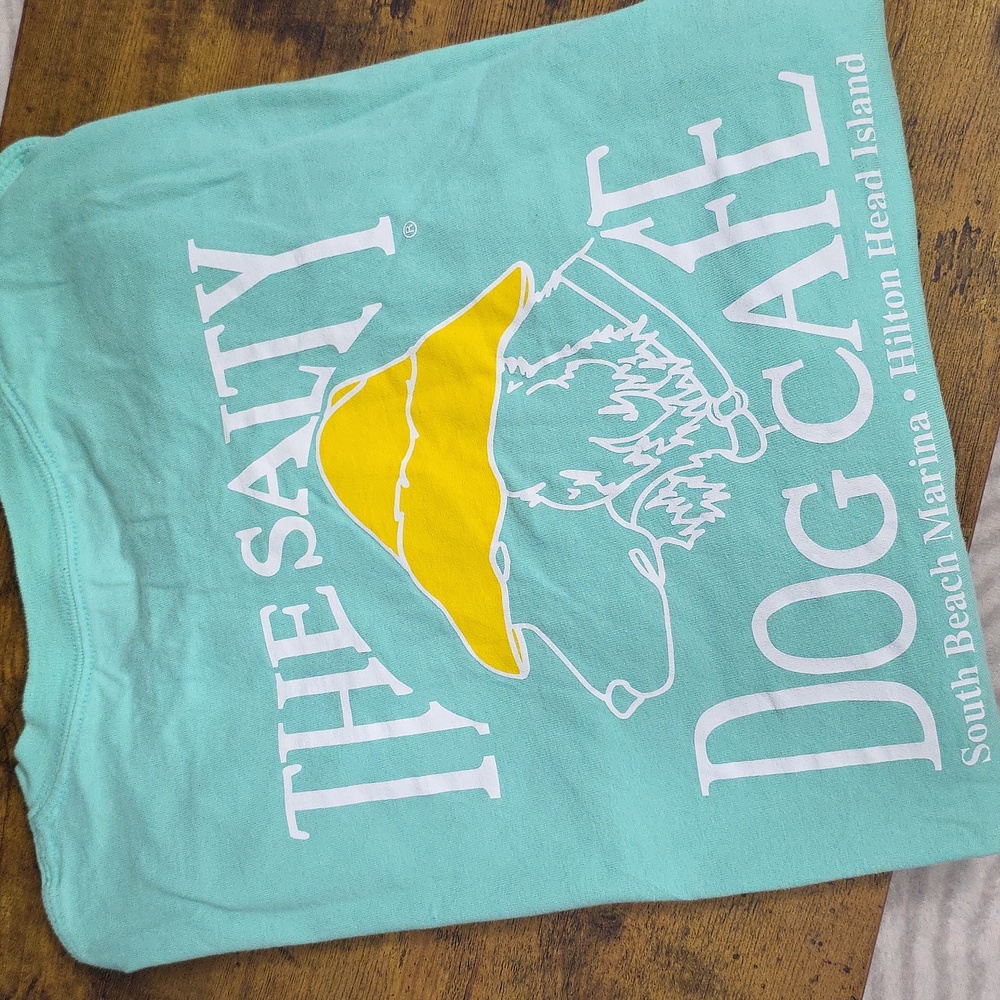 The Salty Dog Cafe Mint Green Long Sleeve Graphic Tee - Picture 2 of 7